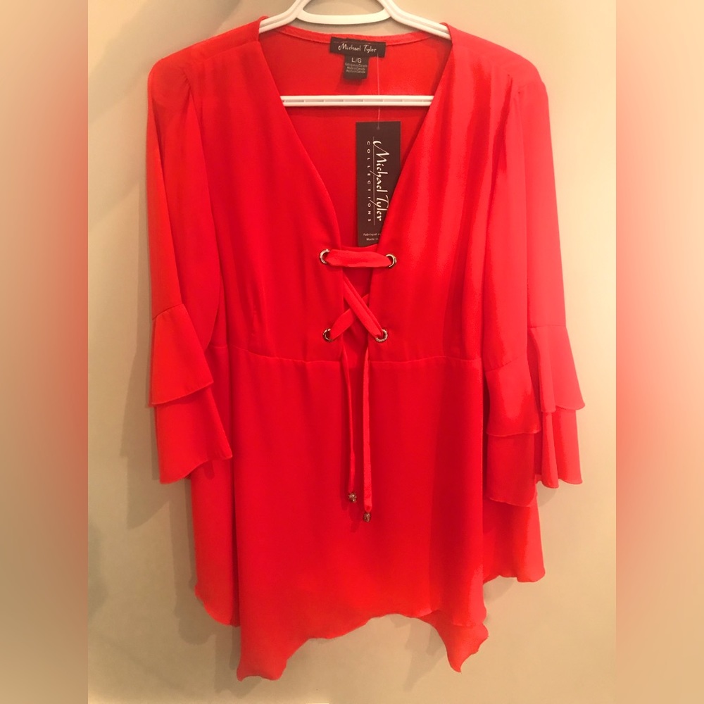 Size L Michael Tyler blouse (Coral)
